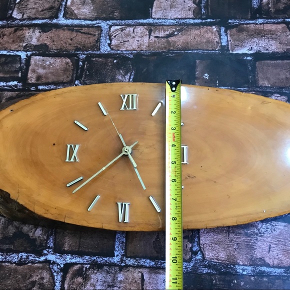 Burlwood Castle Burl Wood Wall Clock Handmade - Picture 4 of 6